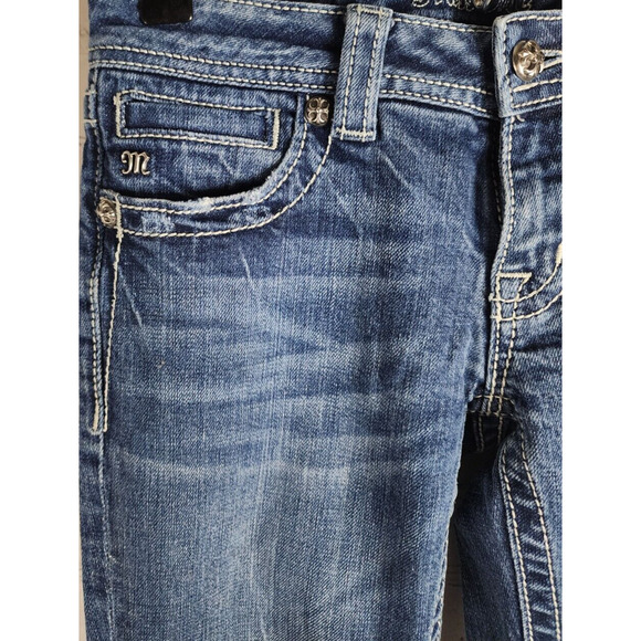 Miss Me Jeans Women’s 27 JP5117SK3 SKINNY CROSS Pocket Rhinestone Inseam 33.5" - Picture 7 of 7